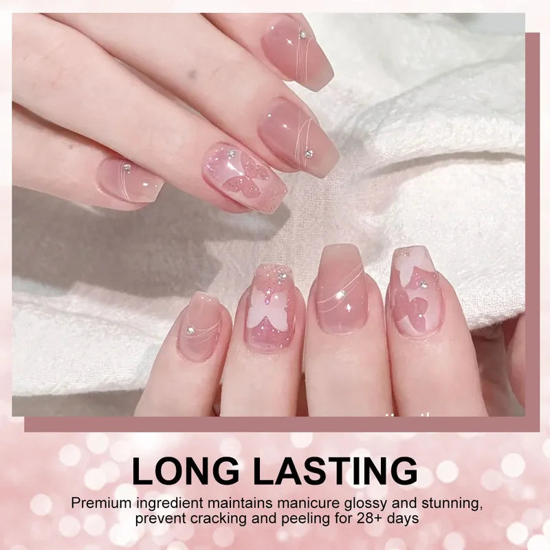 Gradient Painting Gel Nail Polish Set - Quick Dry Nail Art Kit with Flower & Engraving Design