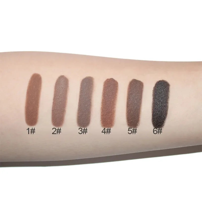 Professional Waterproof Eyebrow Gel Set - 6 Natural Colors with Brush