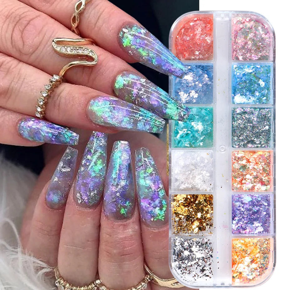 Colorful Neon Powder Glitter for Nails and Crafts - Fluorescent Pigment Dust