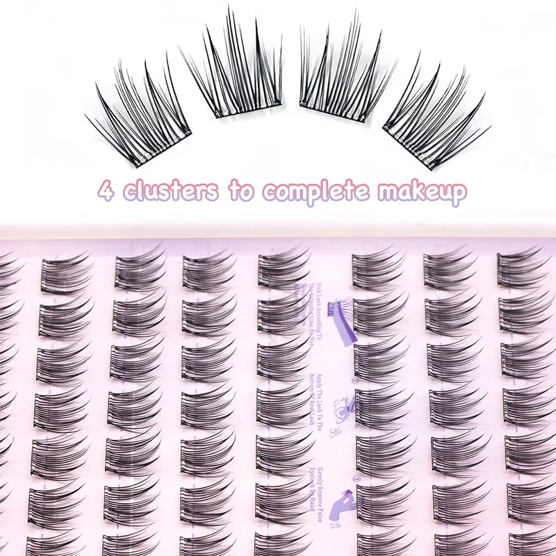 Self Adhesive False Eyelashes 10-13mm Reusable Natural Soft Long Lasting Makeup