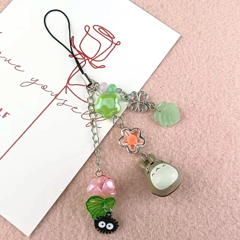 Y2K Handmade Beaded Cat Lanyard Phone Pendant Bag Charm Keychain for Girls