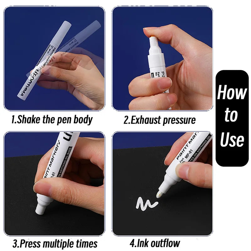 Car Scratch Repair Paint Pen Set - Quick Dry Waterproof Touch Up Markers