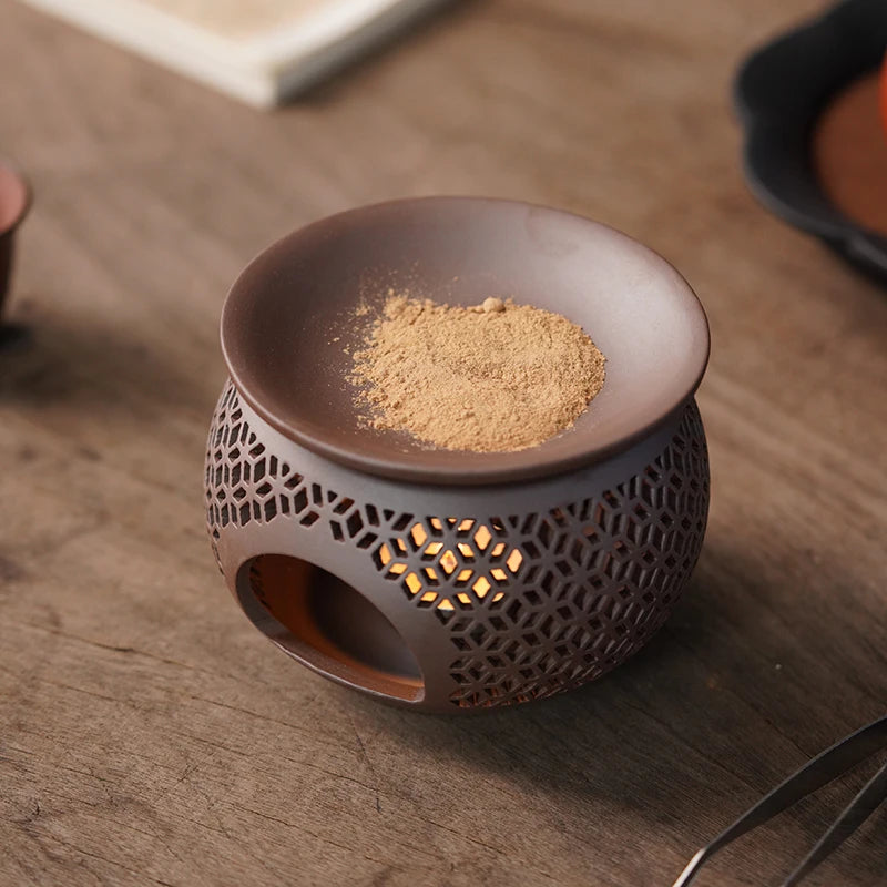Ceramic Carved Incense Burner Aromatherapy Diffuser for Essential Oils