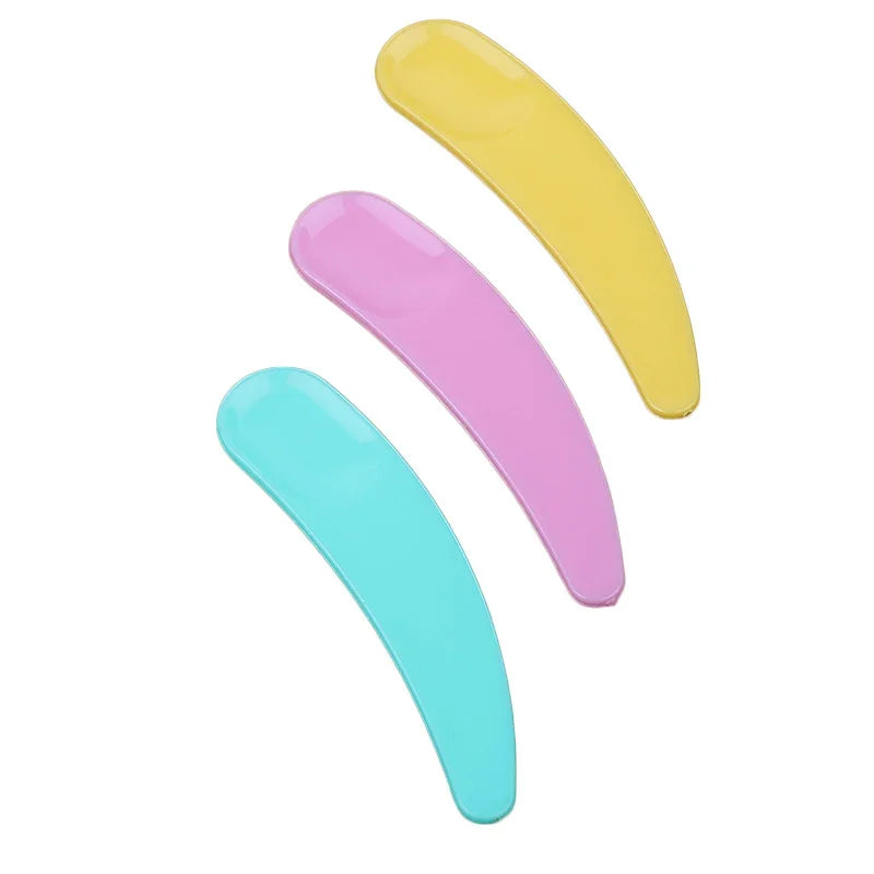 Mini Cosmetic Spatula Set - Disposable Curved Makeup & Facial Mask Mixing Sticks