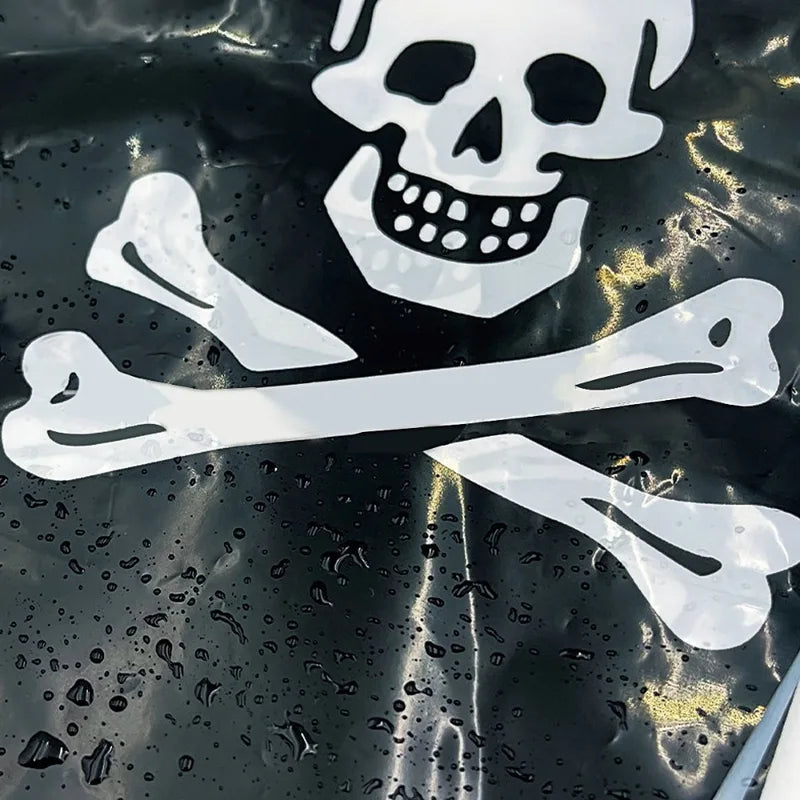 Black Skull Halloween Pennant Banner - Ghost Festival Party Decorations