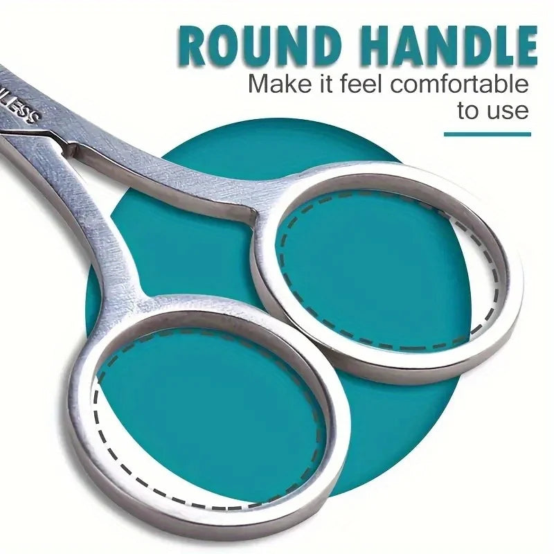 Multi-Function Nail Art & Facial Hair Scissor Set - Manicure, Eyebrow & Eyelash Trimmer