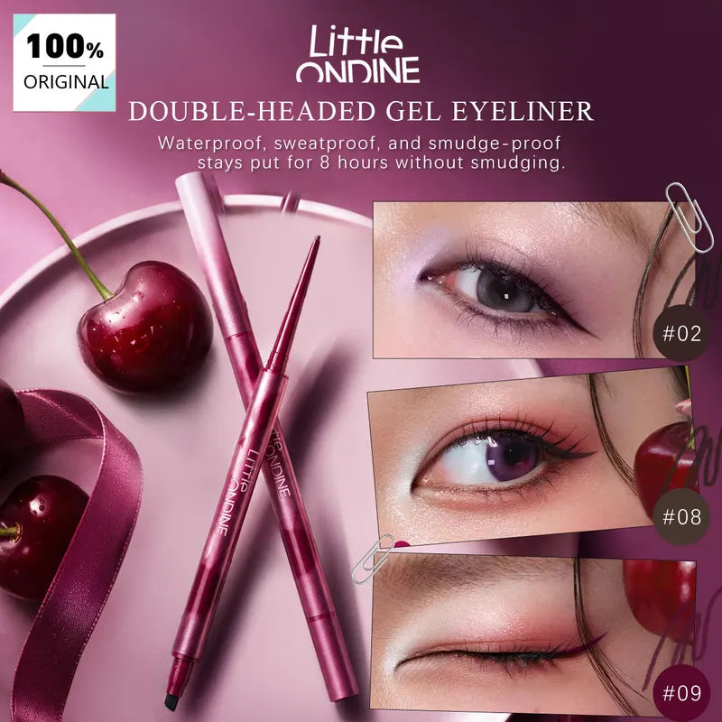 Double-Headed Gel Eyeliner Set - Precise, Smudge-Proof, Beginner-Friendly