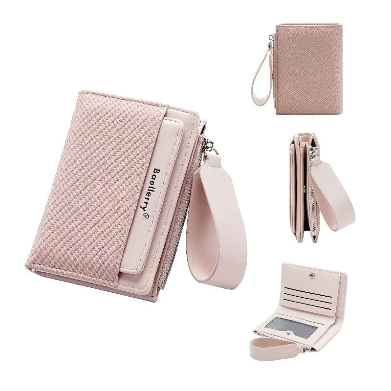 Zipper Wallet for Women - Multi-Slot Bifold Coin & Card Purse - Short Wallet