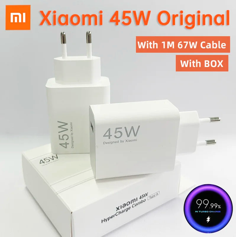 Fast Charging USB C Power Adapter & Cable Set for Xiaomi, Samsung, OnePlus & More