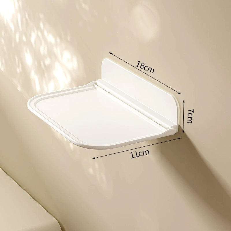 Foldable Wall-Mounted Shelf Organizer Space Saver with Phone & Router Tray