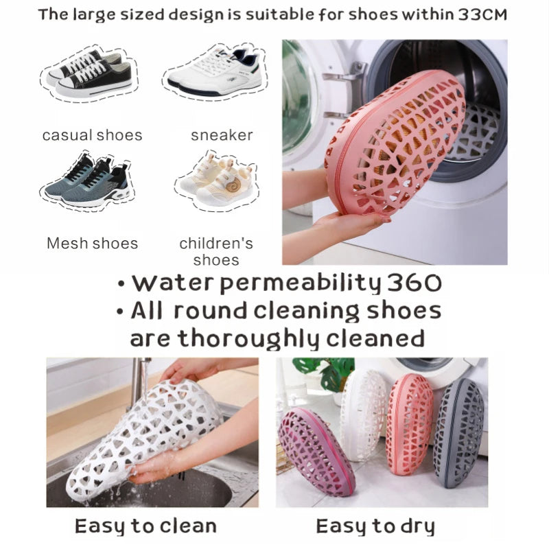 Silicone Shoe Washing Bag Laundry Protector for Shoes - Anti-Deformation