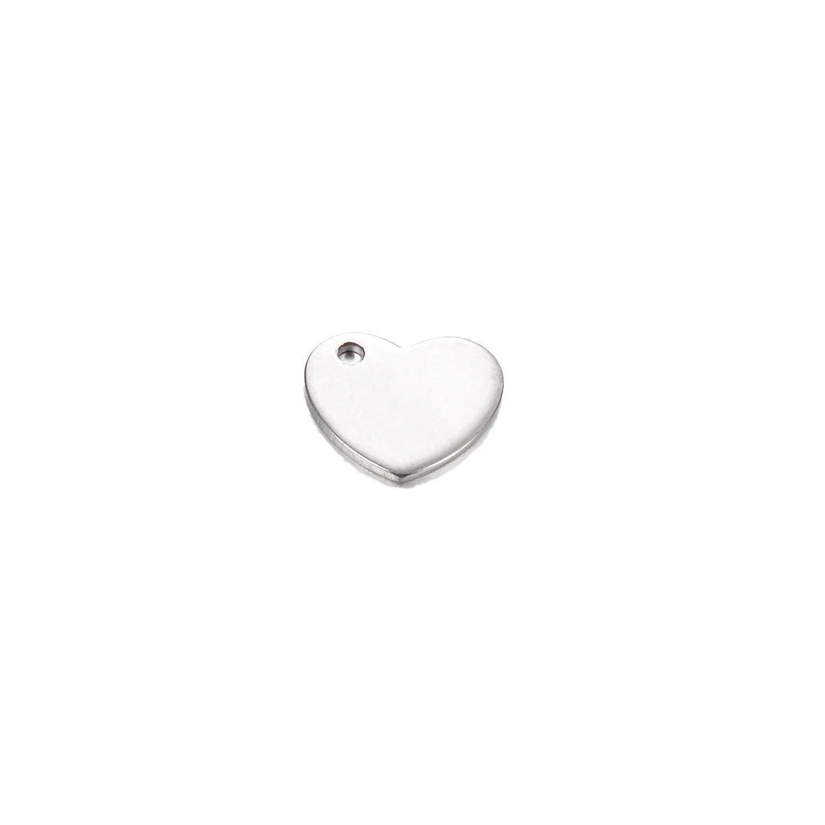100pcs Stainless Steel Heart Charms for DIY Jewelry Making - Versatile Jewelry Accessories