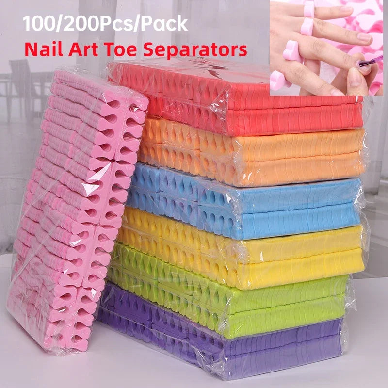 Nail Art Toe Separators Pack of 100 or 200pcs - Pedicure & Manicure Spa Tools