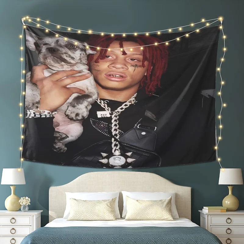 Hip Hop Rapper Trippie Redd Tapestry Wall Decor Street Style Room Art