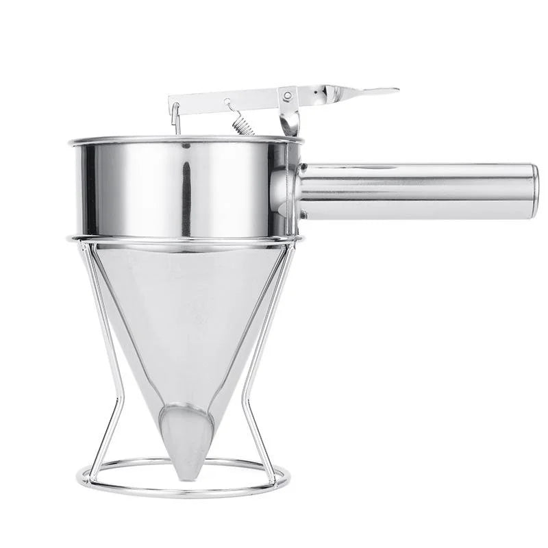Stainless Steel Oil Dispenser Funnel with Holder 600ML/1200ML Kitchen Tool
