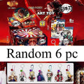 Anime 32-Piece Demon Slayer Action Figures Set with Acrylic Pendant Keychains - Blind Bag Toys for Kids