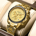 Luxury Business Men's Watch with Stainless Steel Strap and Luminous Dial
