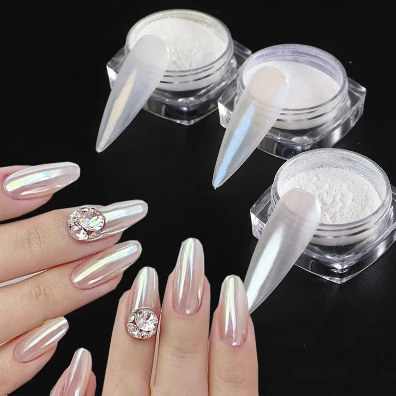 Colorful Mirror Aurora Chrome Nail Powder Set for Holographic & Gradient Art