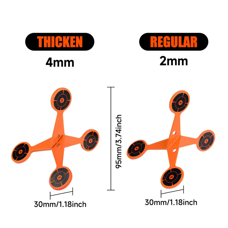 2/4mm Thick Metal Shooting Target Set - Rolling Tumbling & Pinball Style