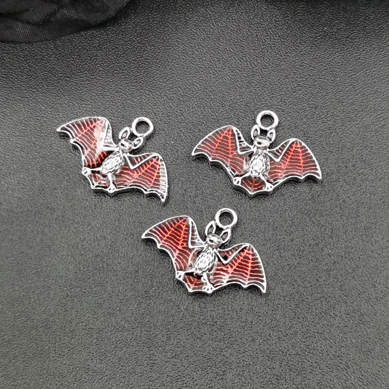 10pcs Vampire Bat Charms for Jewelry Making DIY Bracelets & Necklaces
