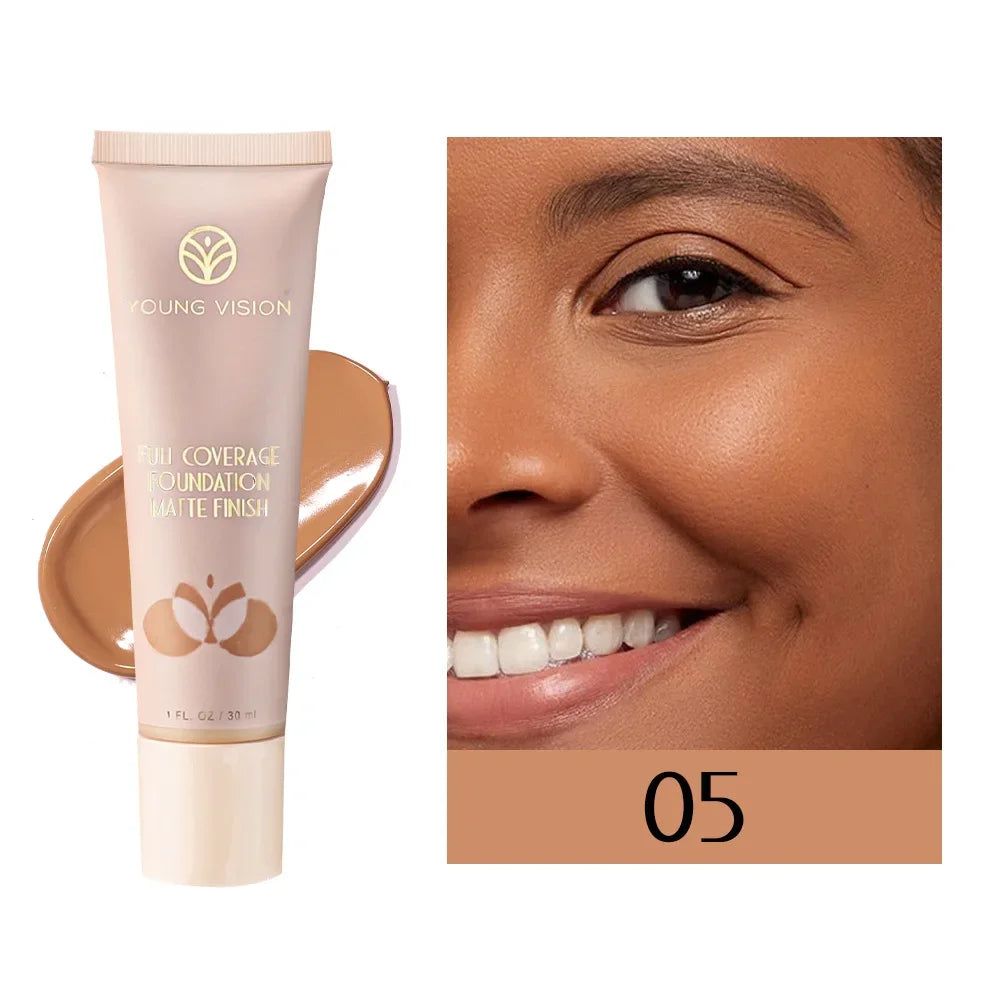 Matte Liquid Foundation CC Cream - Full Coverage, Long-Lasting, Waterproof Base