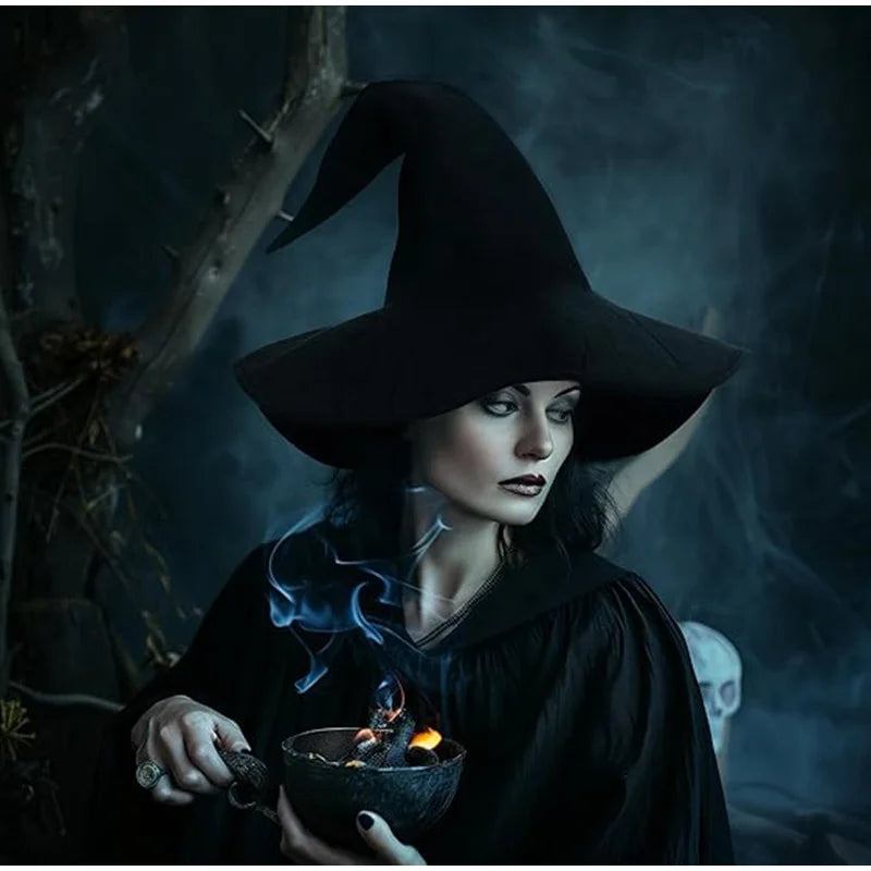Halloween Felt Witch Twist Hat - Cosplay, Party, Home Decor, Festival Accessory