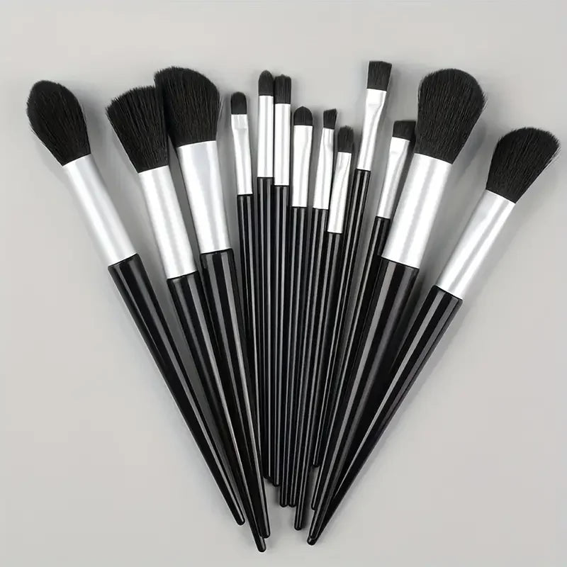 13-Piece Makeup Brush Set - Soft Fluffy Eye Shadow, Blush, Concealer & Powder Tools