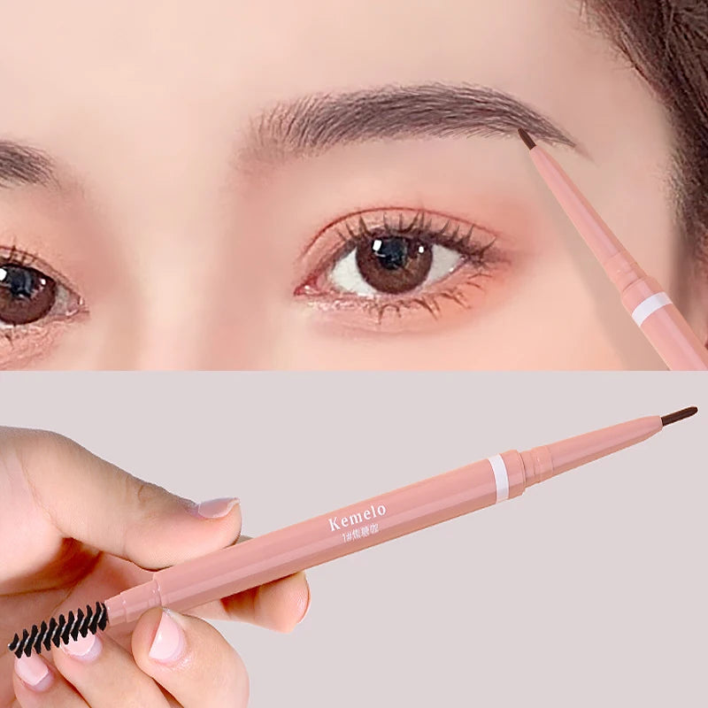 Ultra Fine Double-Ended Eyebrow Pencil - Waterproof, Long Lasting, Natural Finish