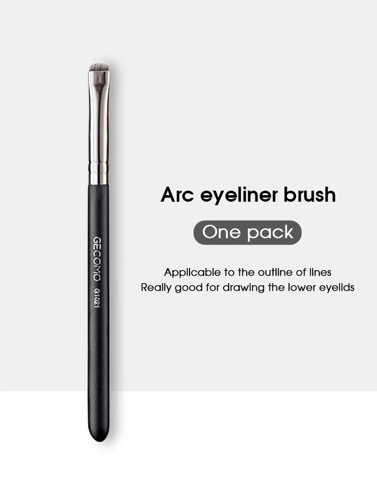 Eyeliner & Eyebrow Makeup Brush Set Flat Head Circular Arc Cosmetic Tools
