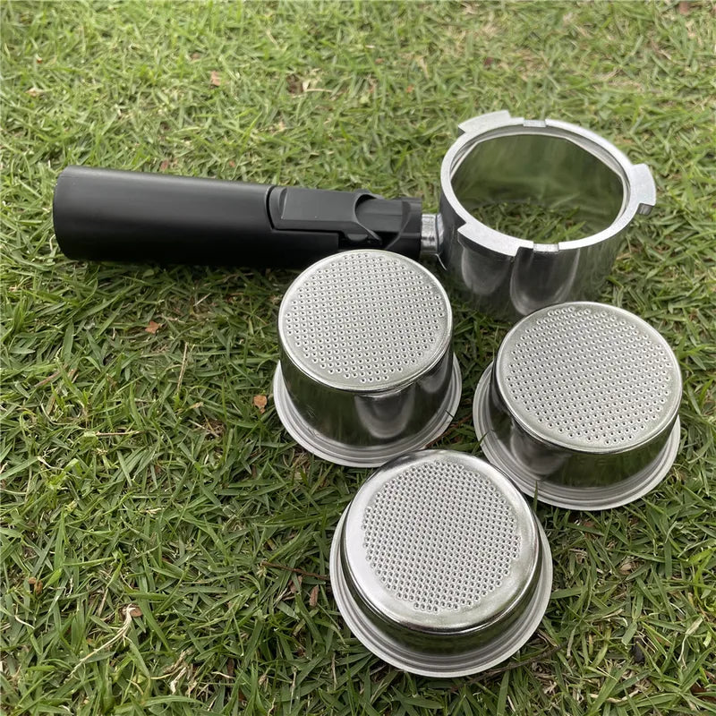 51mm Bottomless Coffee Portafilter with 1 2 4 Cup Baskets for Espresso Machines