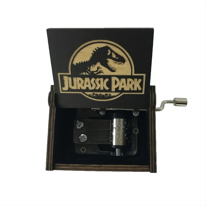 Wooden Music Box Car Style Hand Crank Antique Birthday Christmas Gift Decor