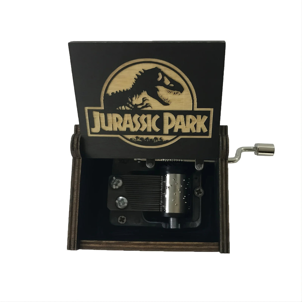 Wooden Music Box Car Style Hand Crank Antique Birthday Christmas Gift Decor