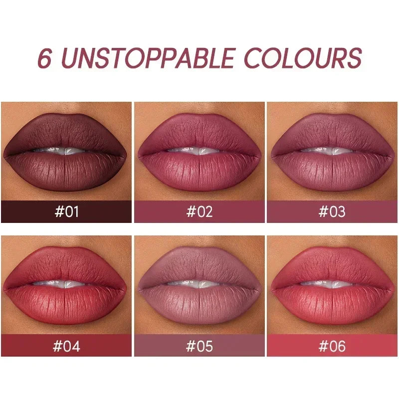 2 in 1 Lipstick and Lip Liner Set Waterproof Long Lasting Matte Makeup for Women