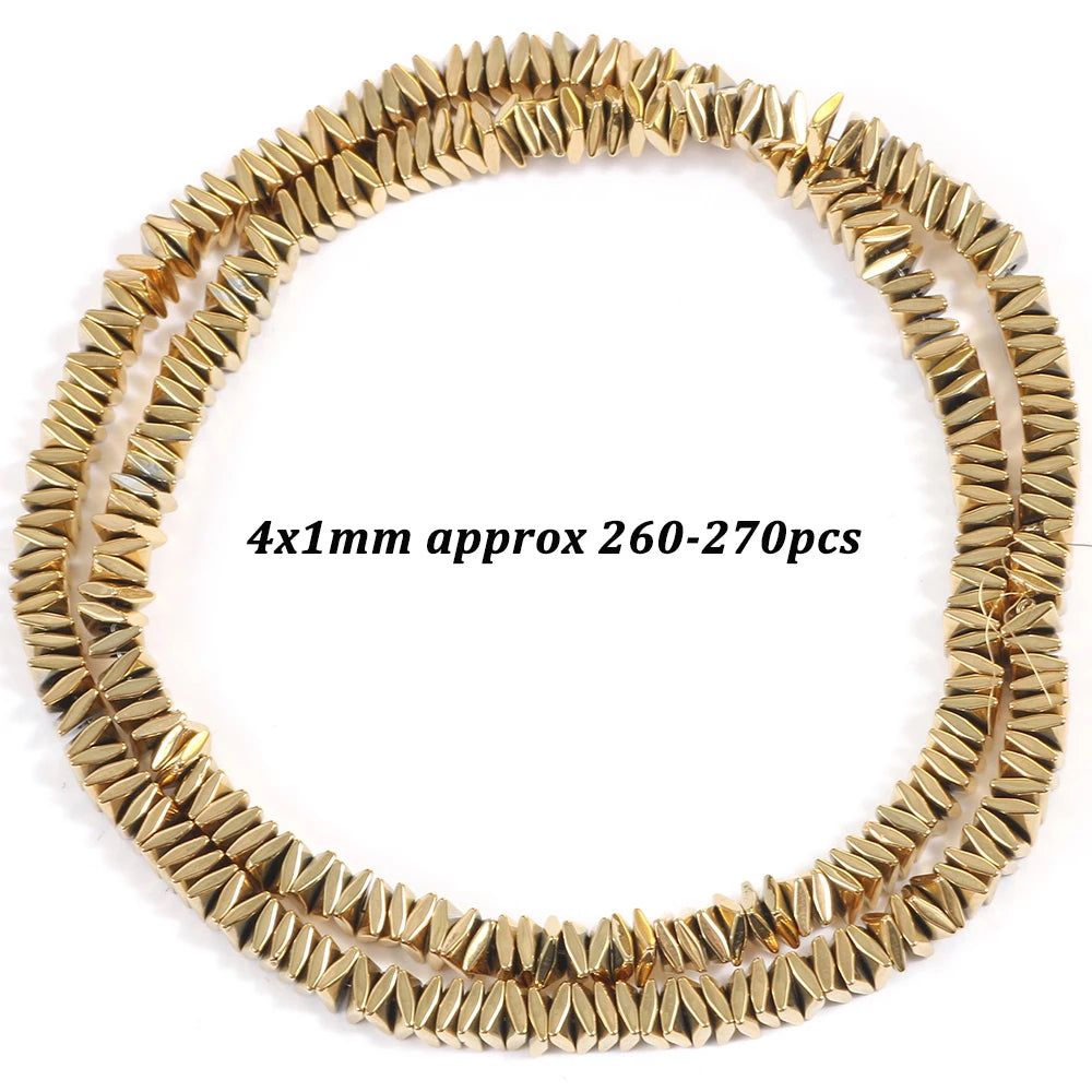 Natural Stone AAA+ Hematite Spacer Beads for Jewelry Making 15''