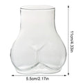 Funny Butt-Shaped Glass Mug 450ml Transparent Coffee Cup for Hot & Cold Drinks