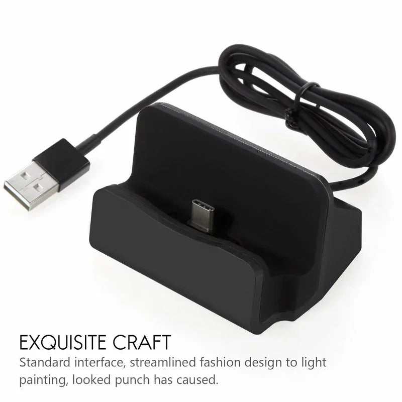 Type C USB Dock Charger Station for iPhone and Samsung Devices - Universal Charging Stand