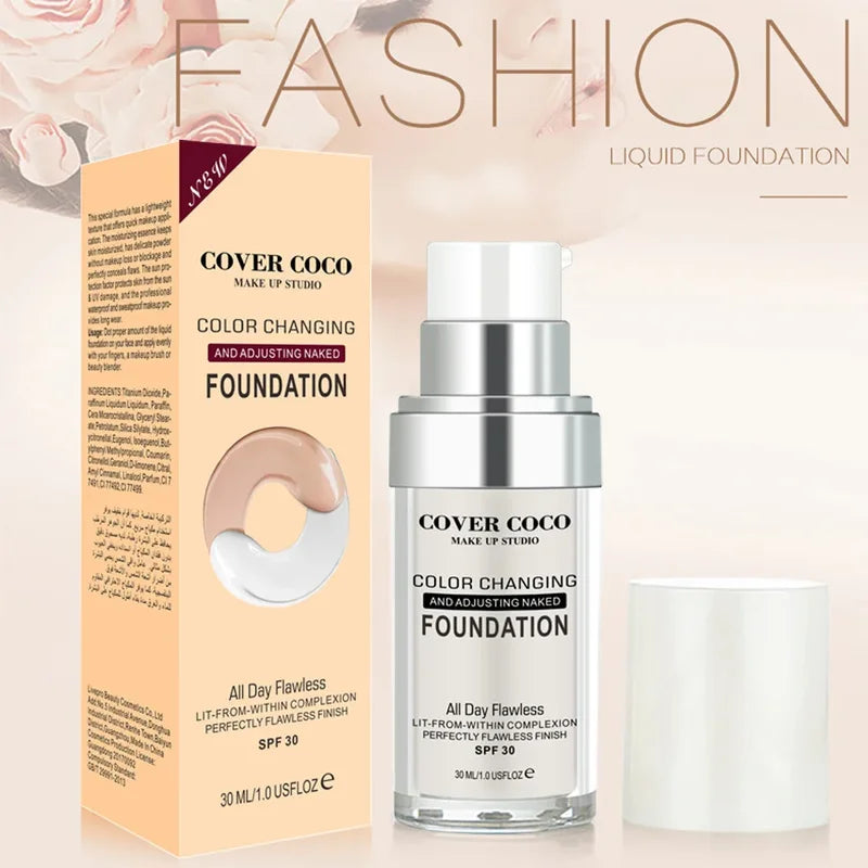 Long Lasting Liquid Concealer Foundation Moisturizing Skin Tone Makeup