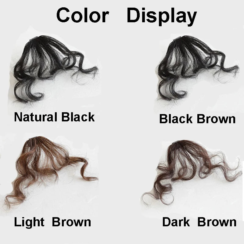 Fake Curly Air Bangs Clip-In Hair Extension Fringe for Women - Synthetic Hairpiece