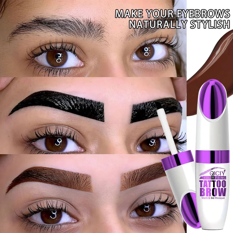 Long-Lasting Waterproof Eyebrow Gel - Smudge-Proof, Sweat-Resistant, Easy Peel Off
