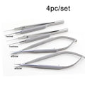 Medical Instrument Set with Forceps Needle Holders Scissors & Silicone Sterilization Tray
