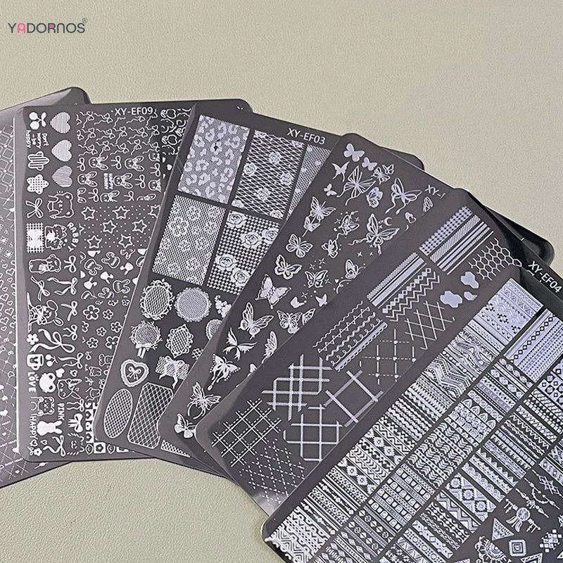 Nail Stamping Plates Set - Multi-Style Nail Art Stencils for Professional & Home Use