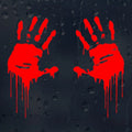 Pair Bloody Handprints Horror Car Stickers Vinyl Decals for Vehicles & Laptop