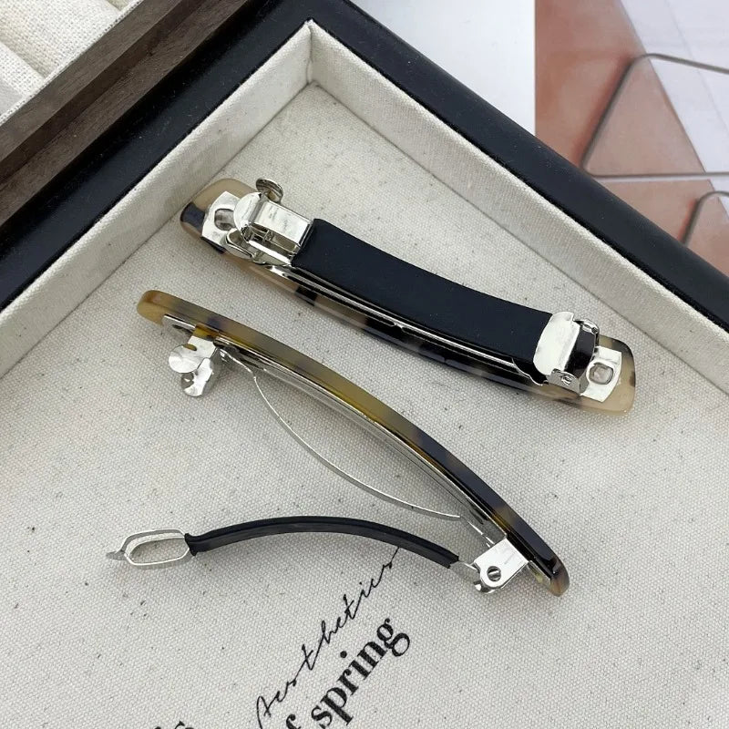 Acetate Geometric Hair Clips Set - Colorful Elegant Hair Accessories for Women