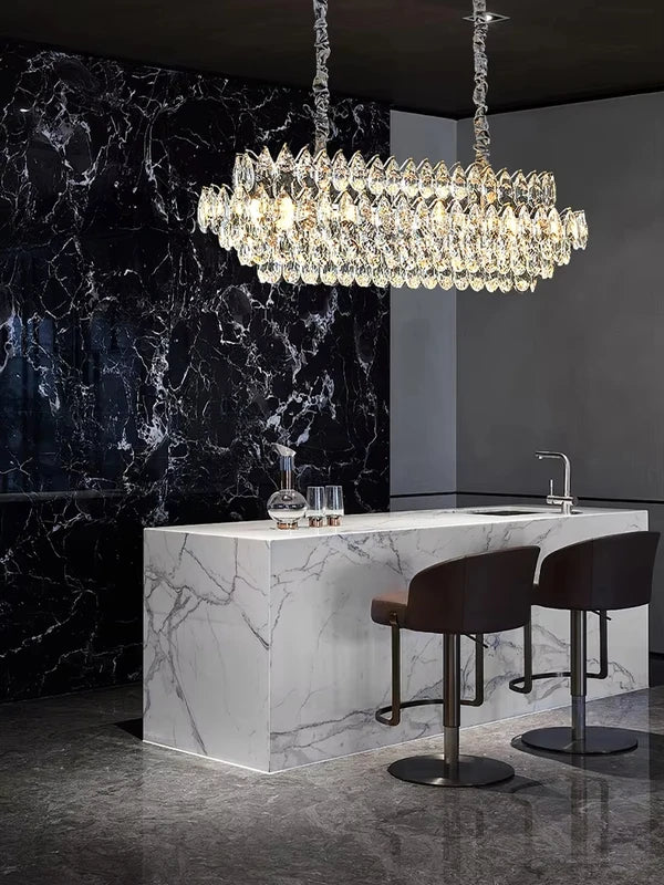 Luxury Crystal Chandelier Pendant Light for Living Room & Hall Decor - Modern Design