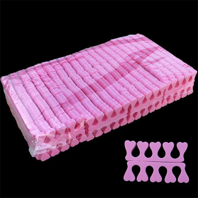 Pink Foam Toe Separators for Manicure Pedicure Nail Art 50/100/500pcs Wholesale
