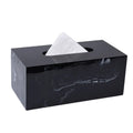 Resin Tissue Box Holder for Bathroom Kitchen Living Room - Black & White