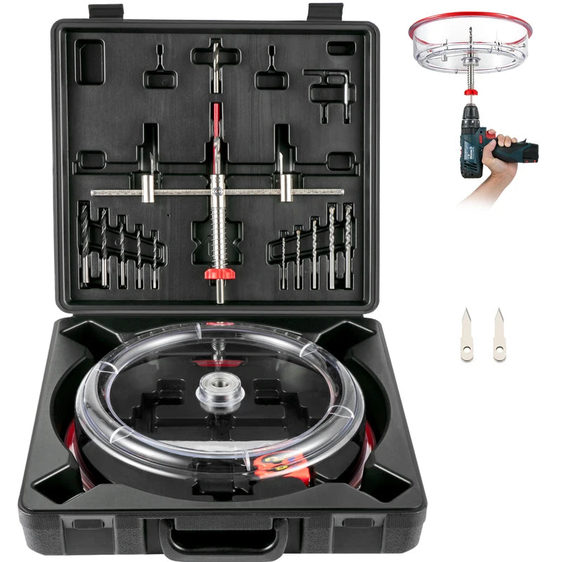 Adjustable Steel Hole Saw Cutter Kit for Wood, Sheetrock, Veneer, Slate - 40-200mm