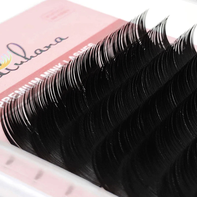 Natural Mink Eyelash Extensions Mix 8-15mm Handmade Korean PBT Faux Lashes
