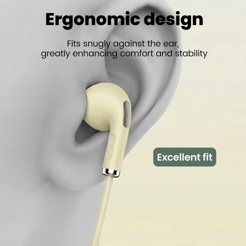 Wired Headphones with Microphone and Line Control for Computers and Mobile Phones