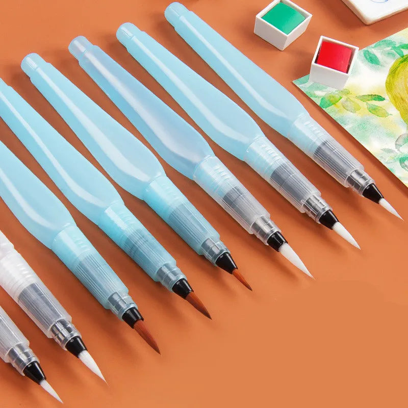 Watercolor Brush Set 3 or 6 Pcs Portable Painting Tools for Artists